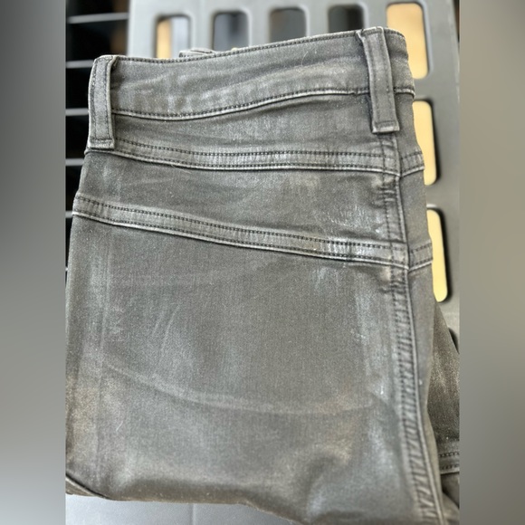 ASOS DESIGN high rise 'lift and contour' skinny jeans in coated black - Picture 11 of 11